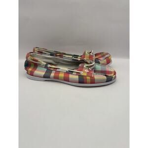 Sperry A/O Skimmer Plaid Boat Shoes Women Size 8